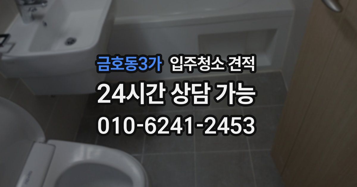 금호동3가 입주청소 견적