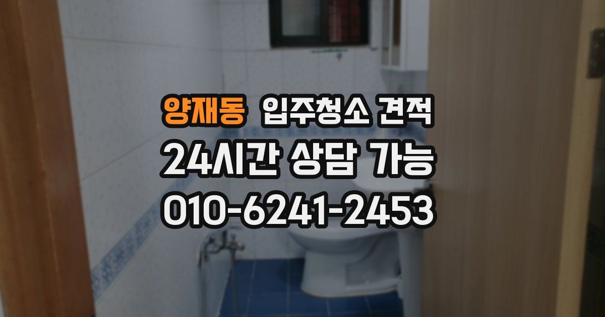 양재동 입주청소 견적