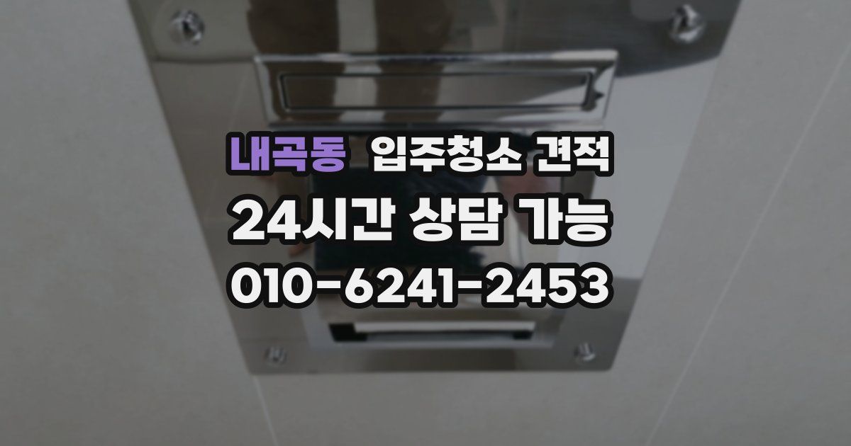 내곡동 입주청소 견적