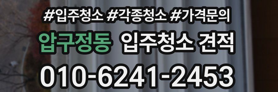 압구정동 입주청소 견적