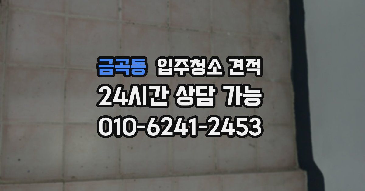 금곡동 입주청소 견적