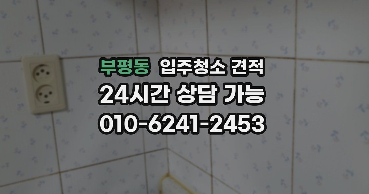 부평동 입주청소 견적