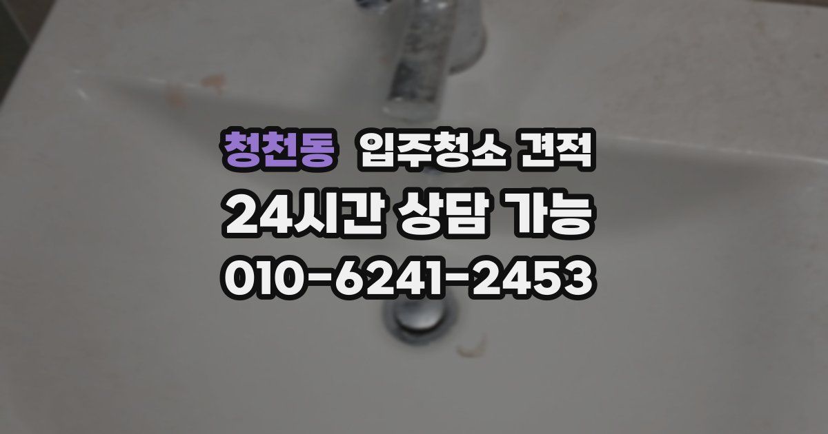 청천동 입주청소 견적