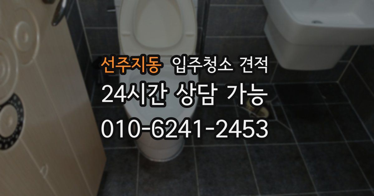 선주지동 입주청소 견적