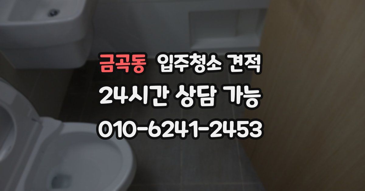 금곡동 입주청소 견적