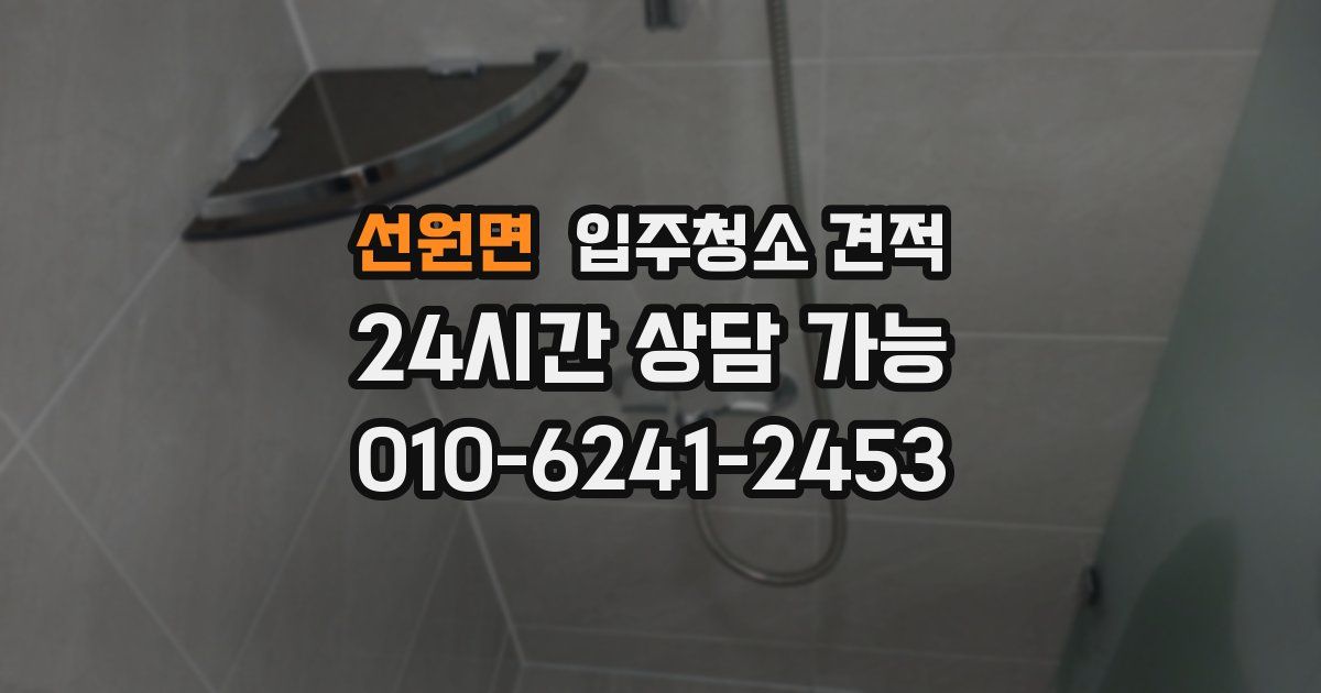 선원면 입주청소 견적