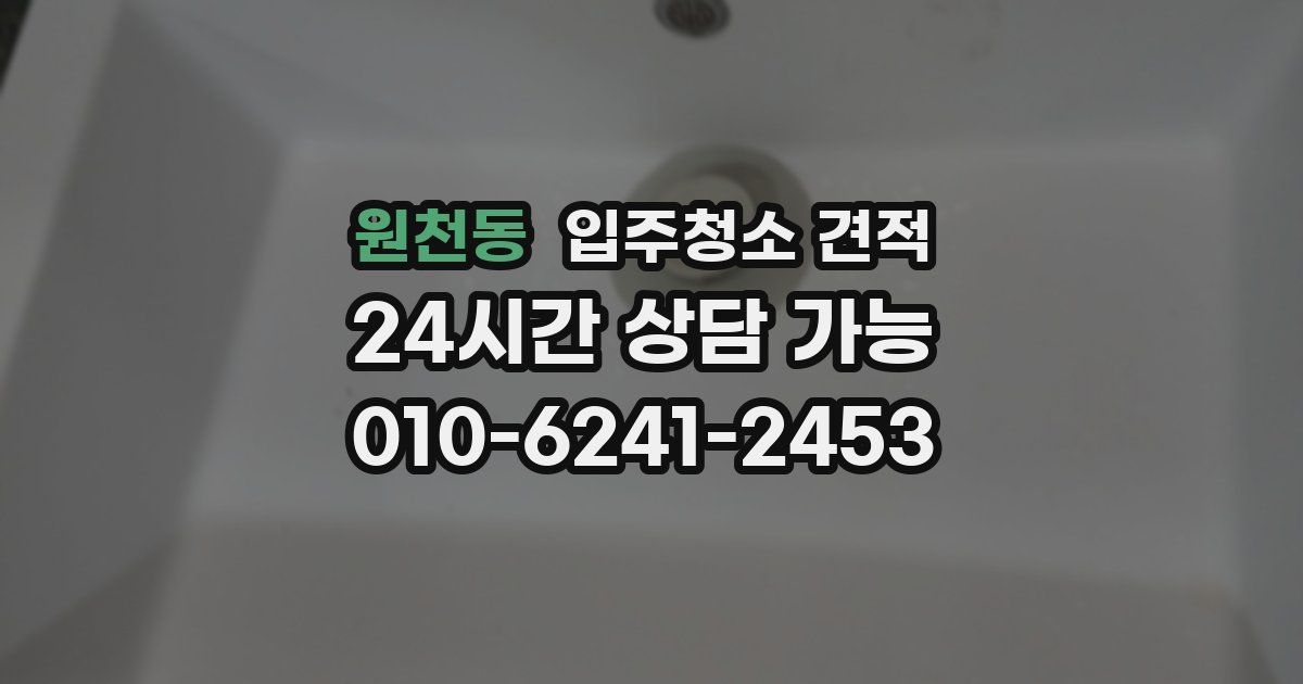 원천동 입주청소 견적