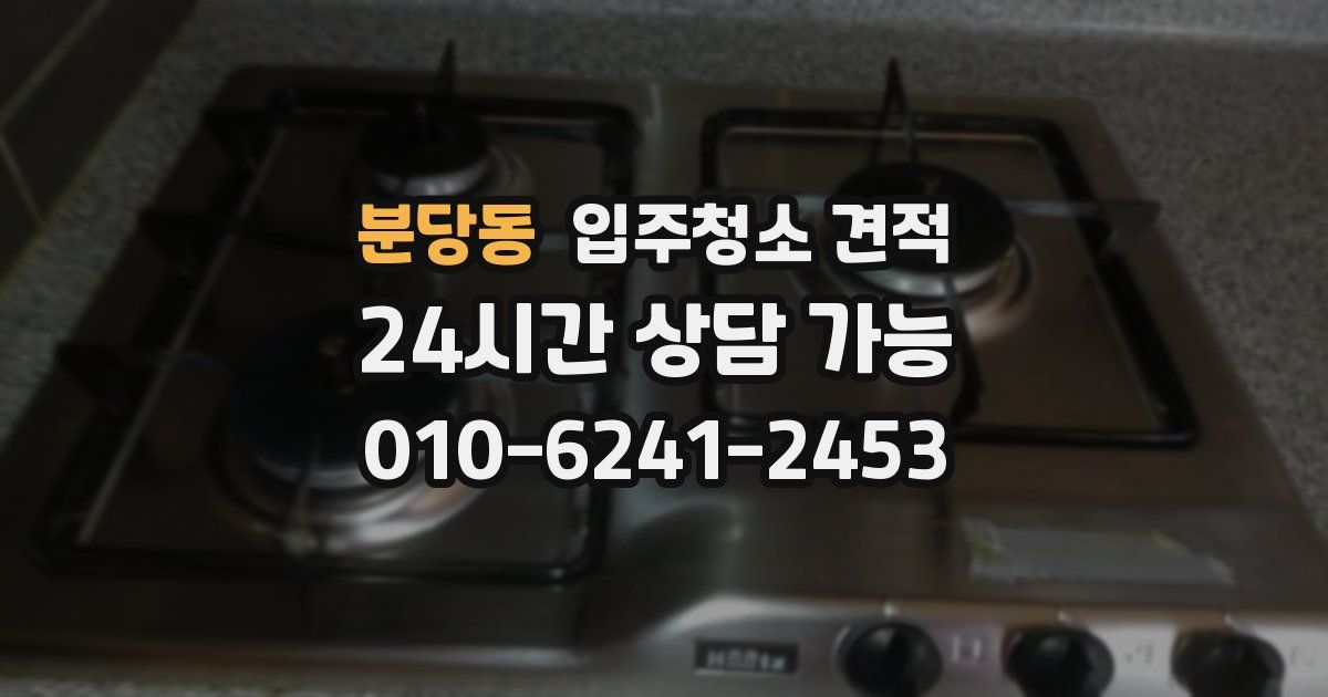분당동 입주청소 견적