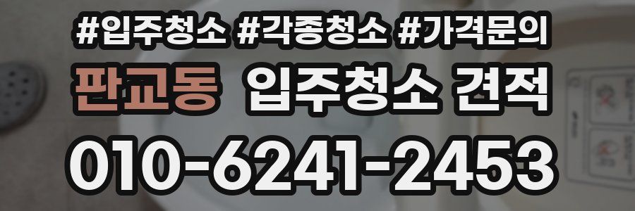 판교동 입주청소 견적