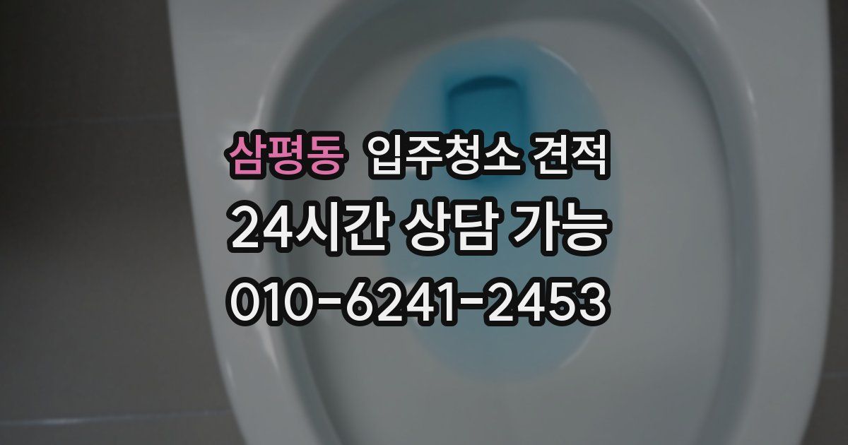 삼평동 입주청소 견적