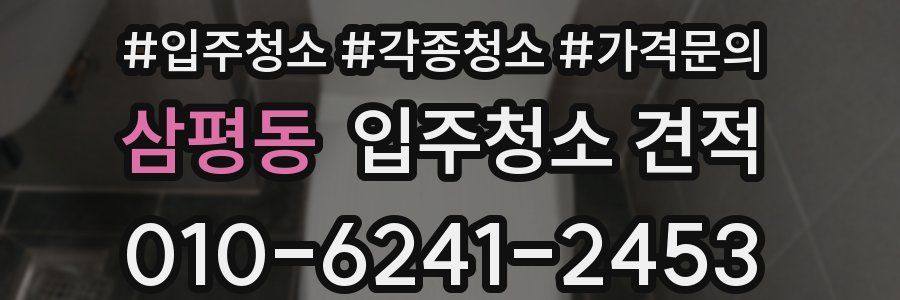 삼평동 입주청소 견적