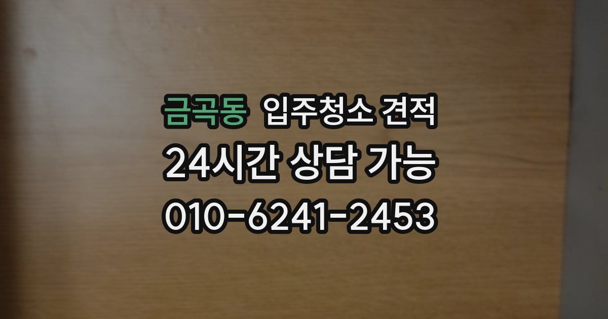 금곡동 입주청소 견적