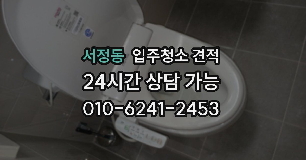 서정동 입주청소 견적
