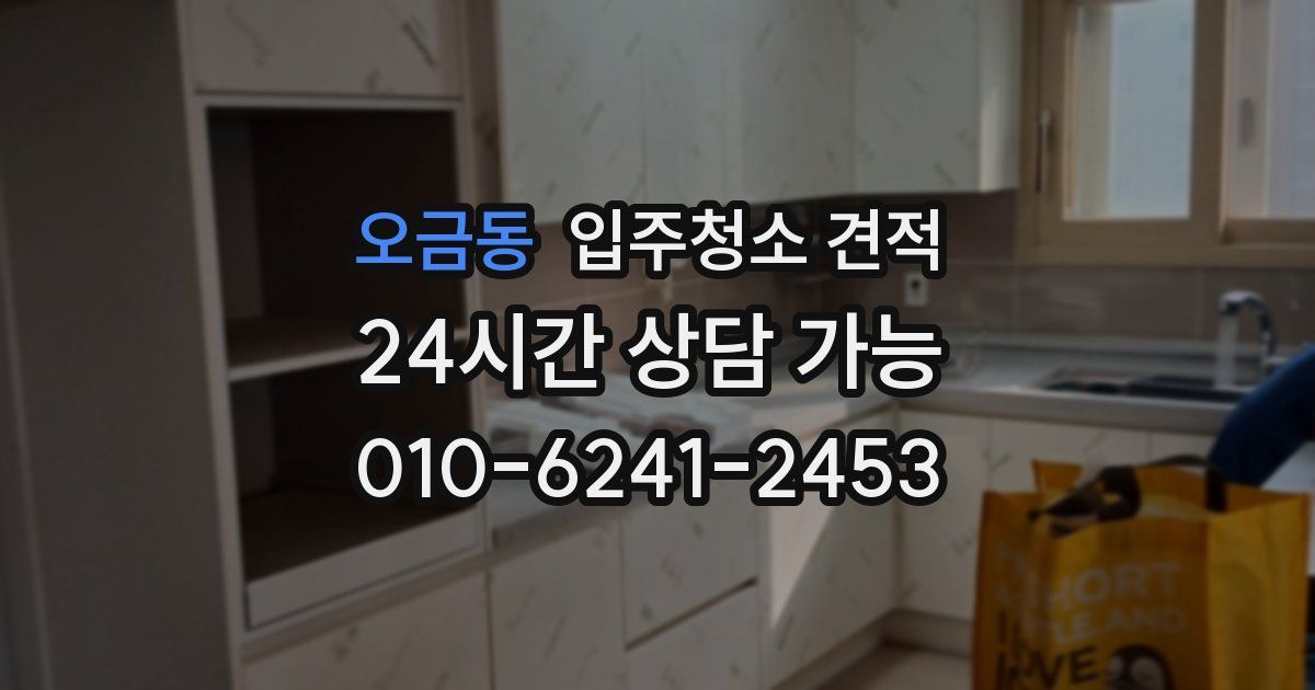 오금동 입주청소 견적