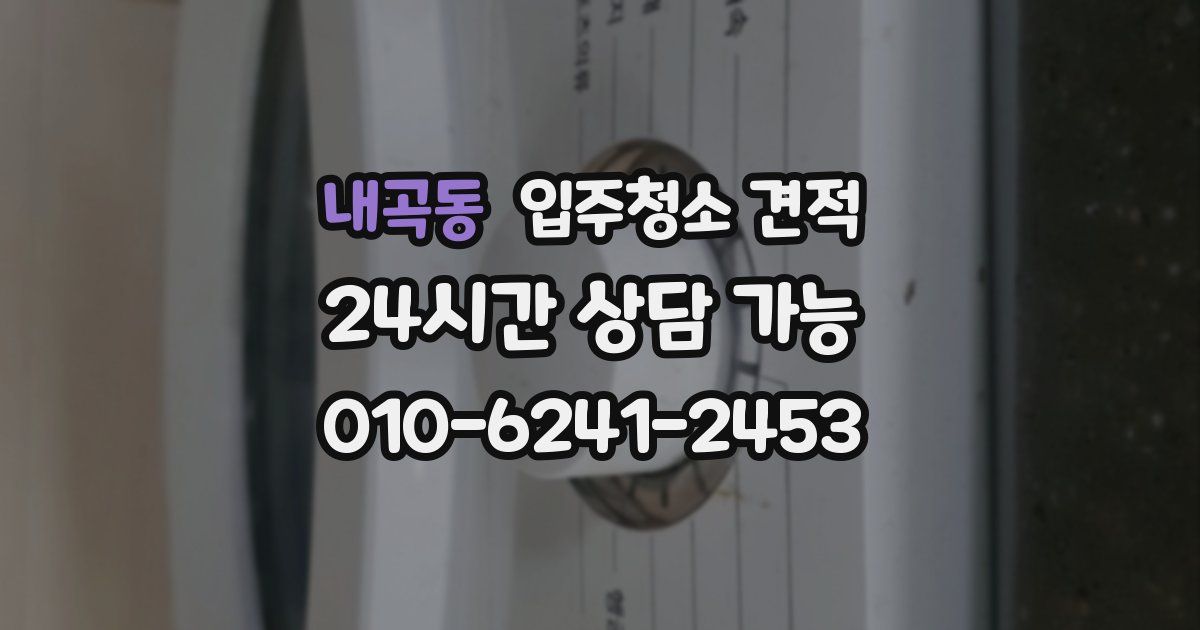 내곡동 입주청소 견적