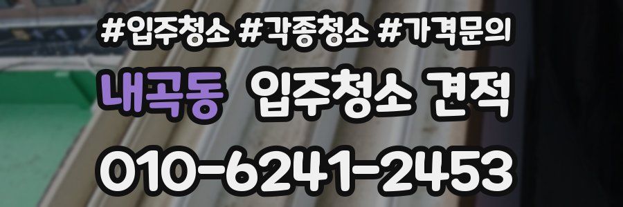 내곡동 입주청소 견적