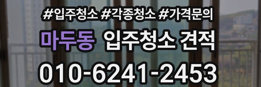 마두동 입주청소 견적
