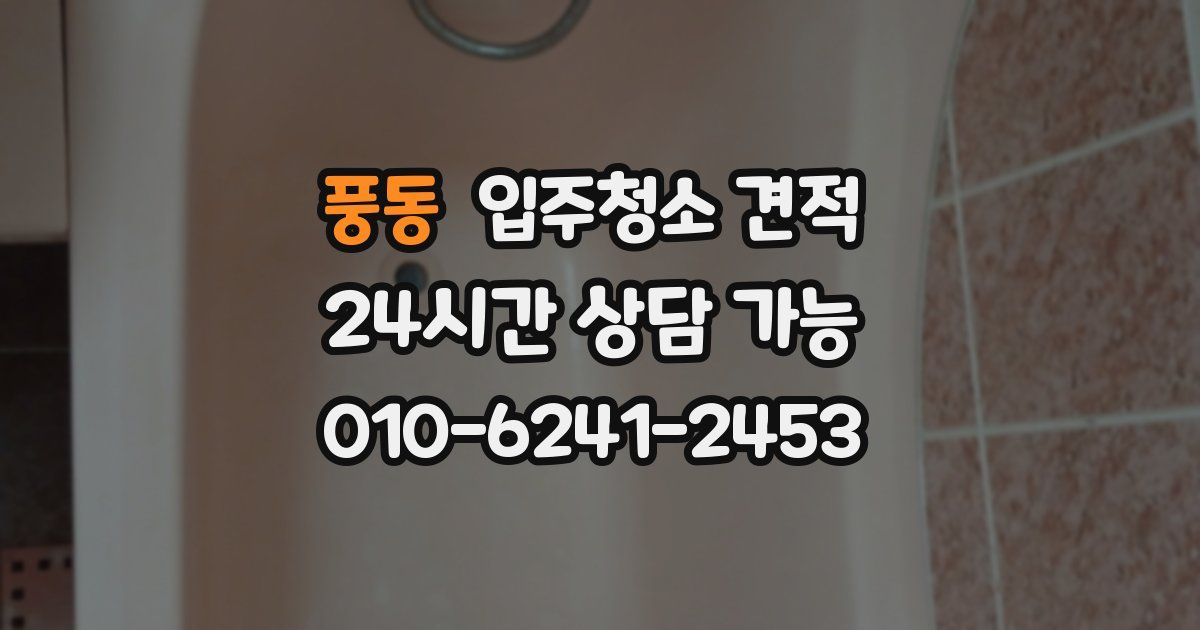 풍동 입주청소 견적