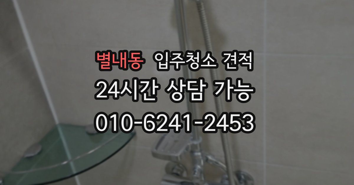 별내동 입주청소 견적
