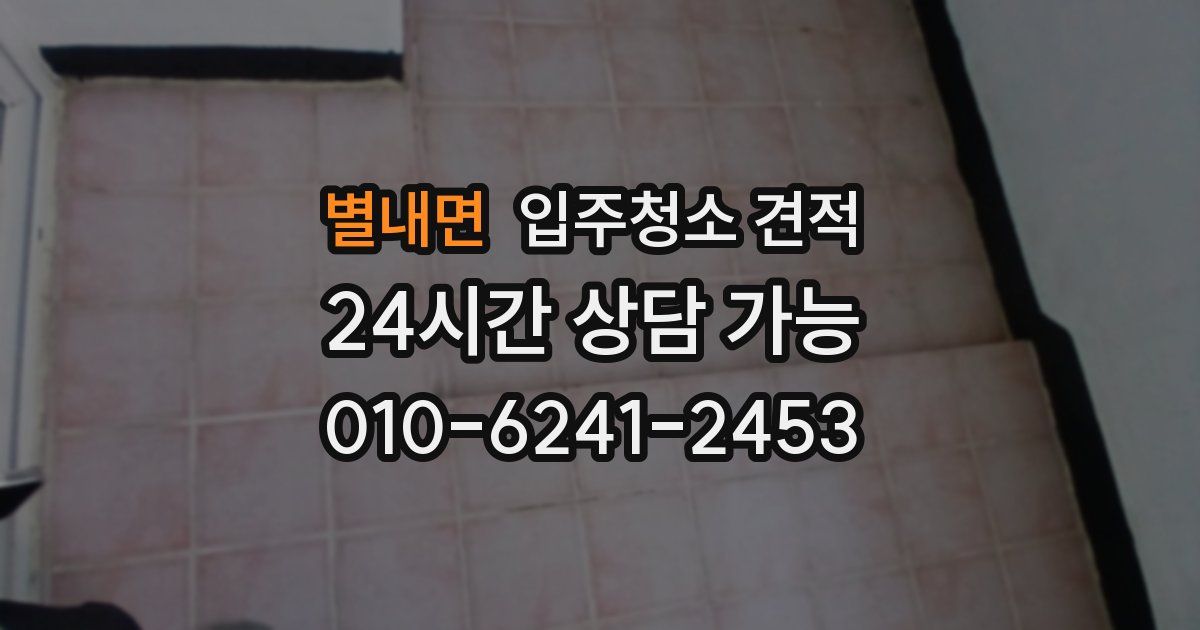 별내면 입주청소 견적