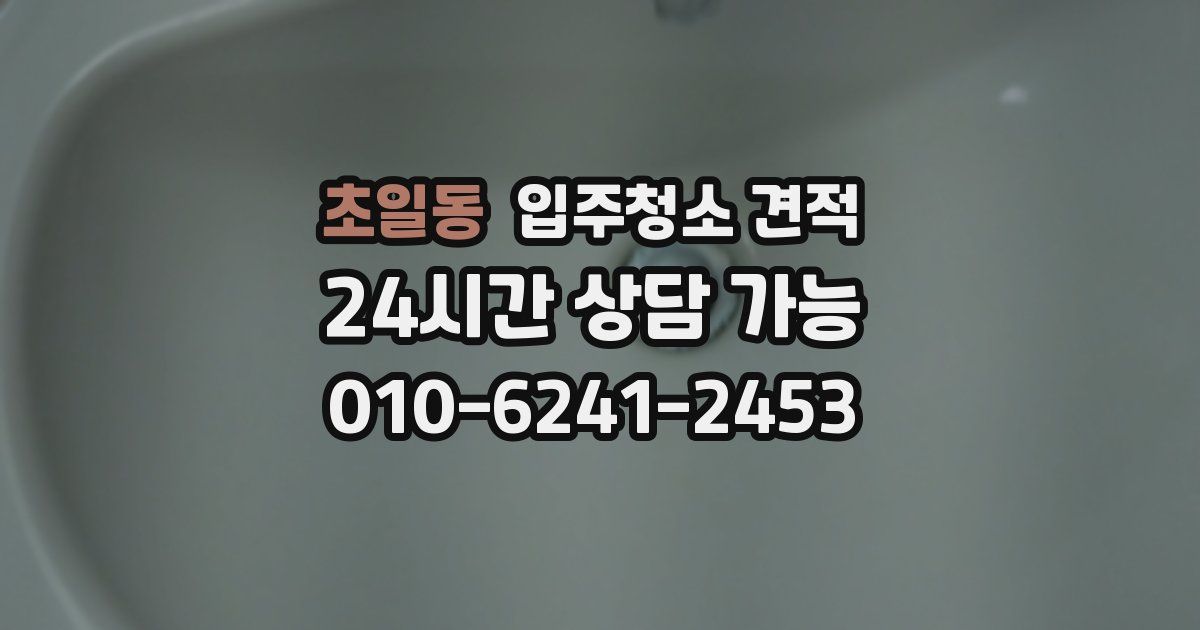 초일동 입주청소 견적