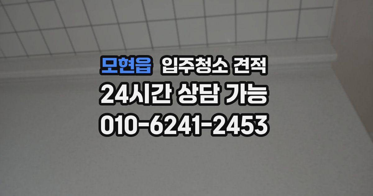 모현읍 입주청소 견적