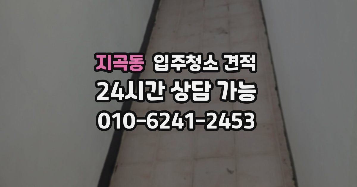 지곡동 입주청소 견적