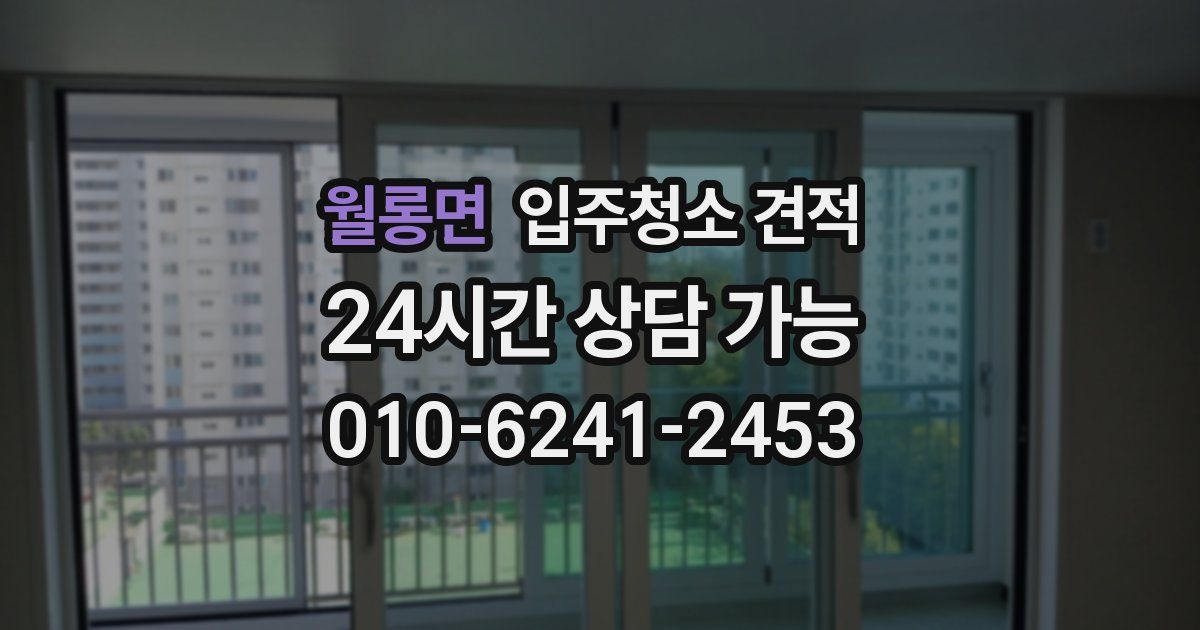 월롱면 입주청소 견적