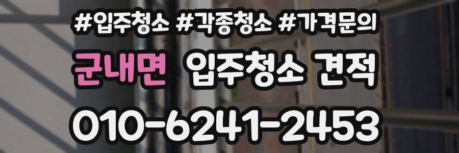 군내면 입주청소 견적