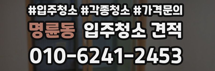 명륜동 입주청소 견적
