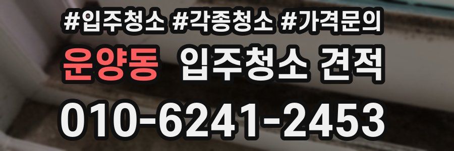운양동 입주청소 견적