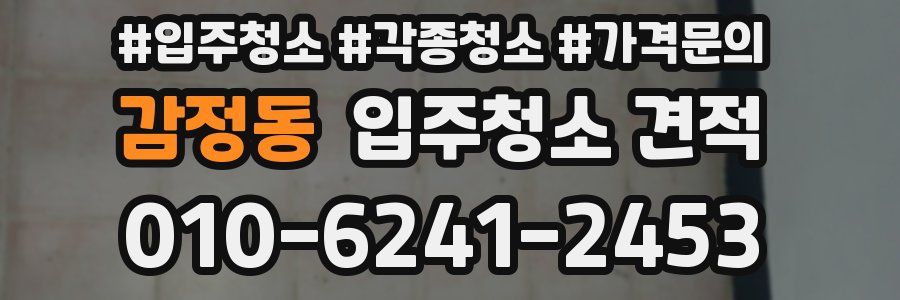감정동 입주청소 견적
