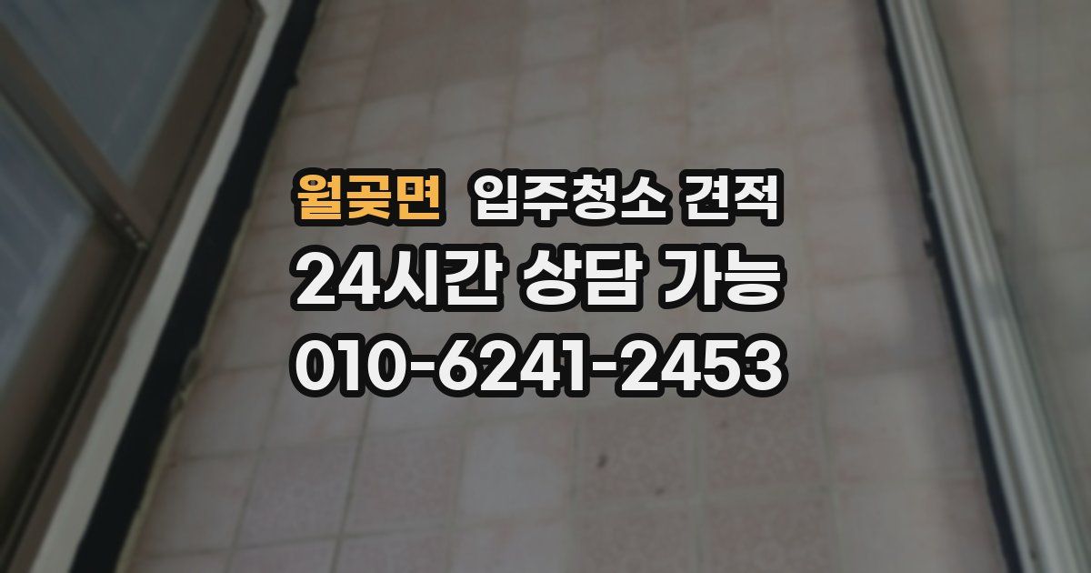 월곶면 입주청소 견적