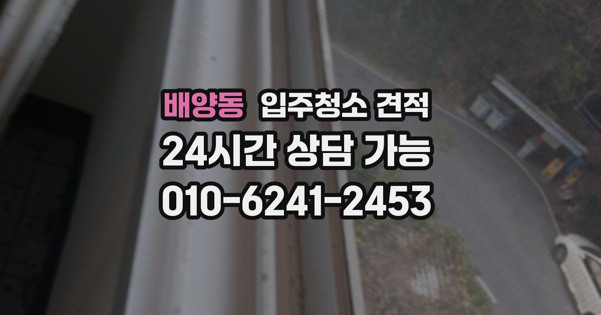 배양동 입주청소 견적