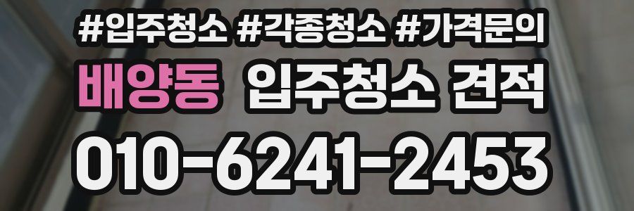 배양동 입주청소 견적