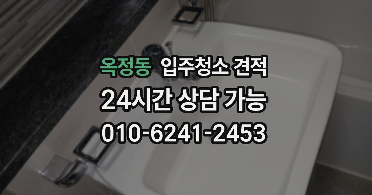 옥정동 입주청소 견적