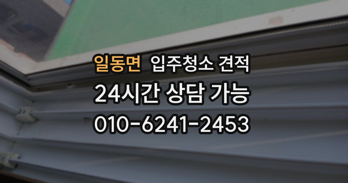 일동면 입주청소 견적