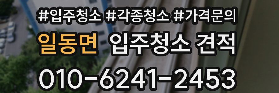 일동면 입주청소 견적