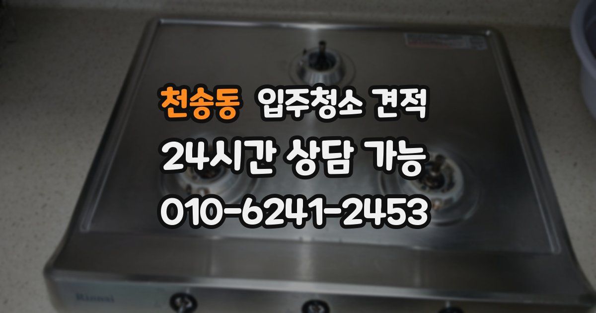 천송동 입주청소 견적