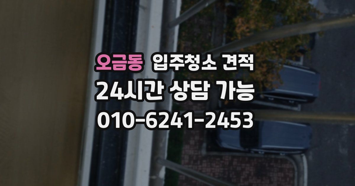 오금동 입주청소 견적