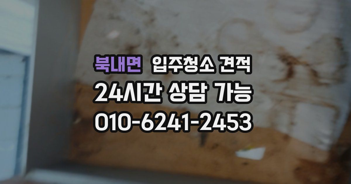 북내면 입주청소 견적