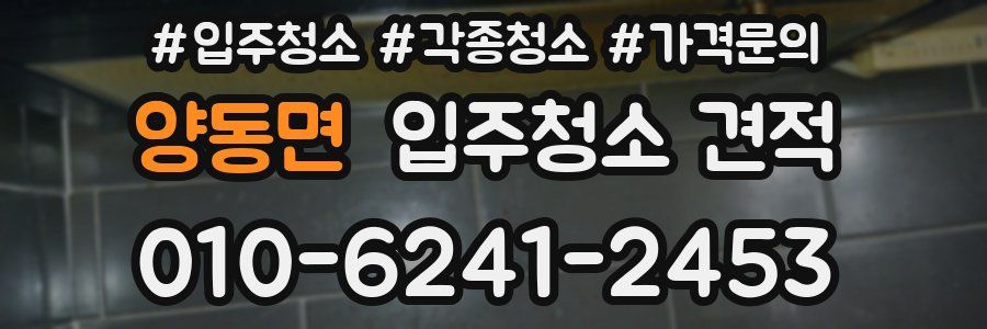 양동면 입주청소 견적