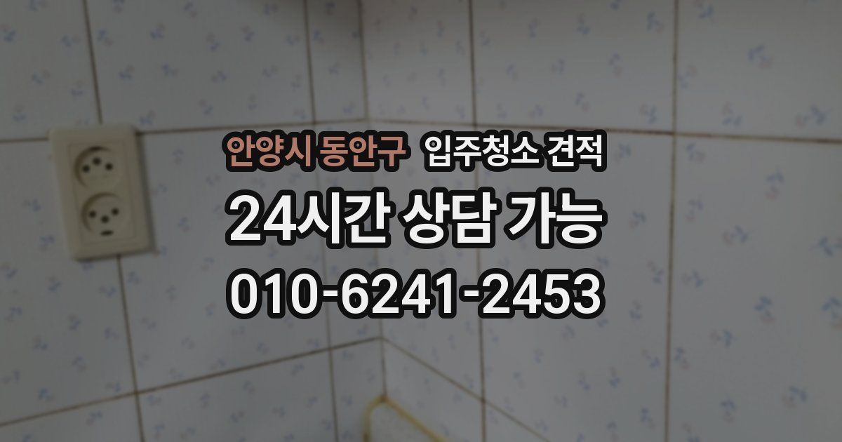 안양시 동안구 입주청소 견적