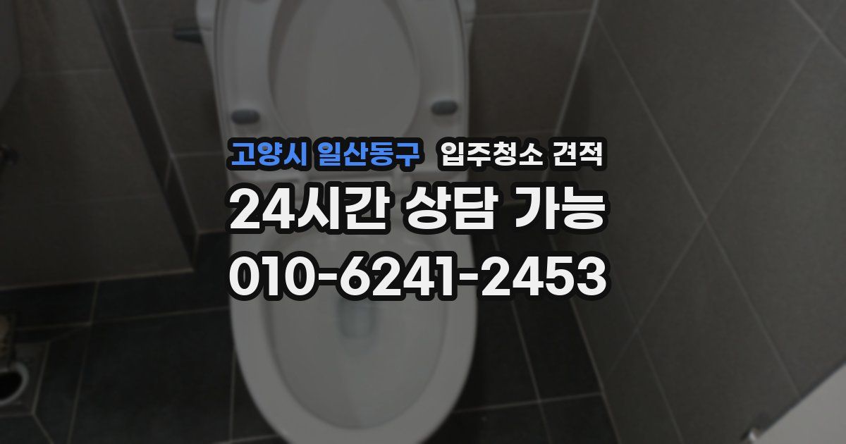 고양시 일산동구 입주청소 견적