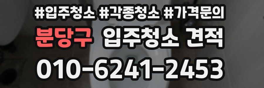 분당구 입주청소 견적