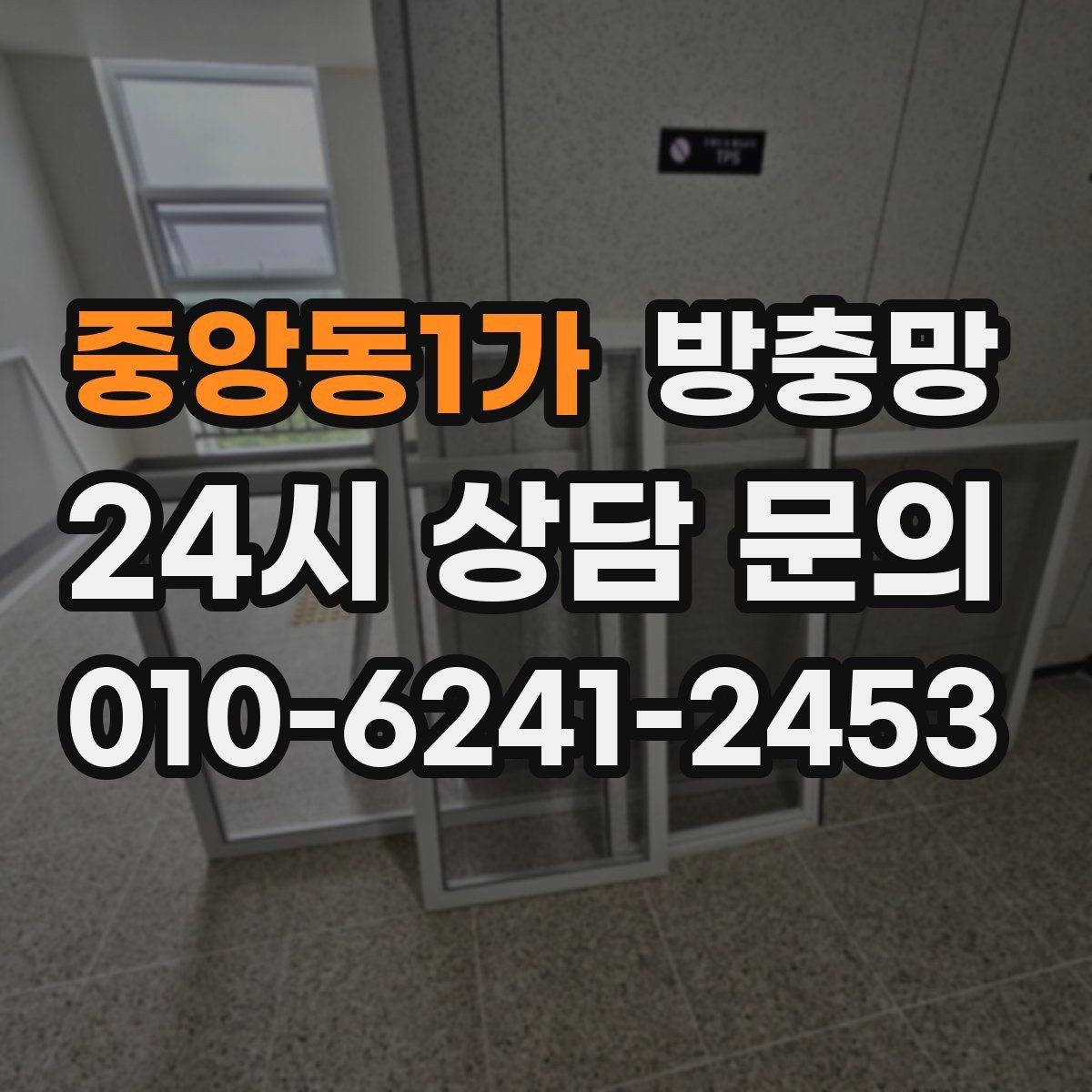 중앙동1가 방충망 주방 창문에서 날벌레가 유입될 때