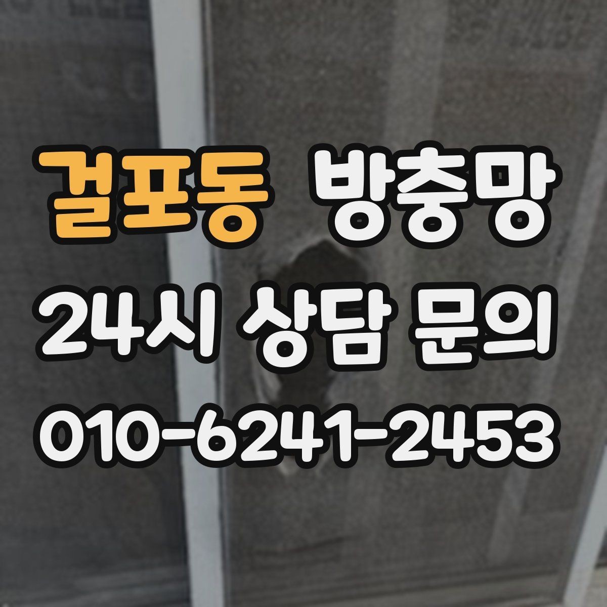 걸포동 방충망 틀까지 바꿔야 재발이 없는 경우