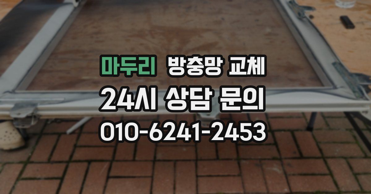 마두리 방충망 교체