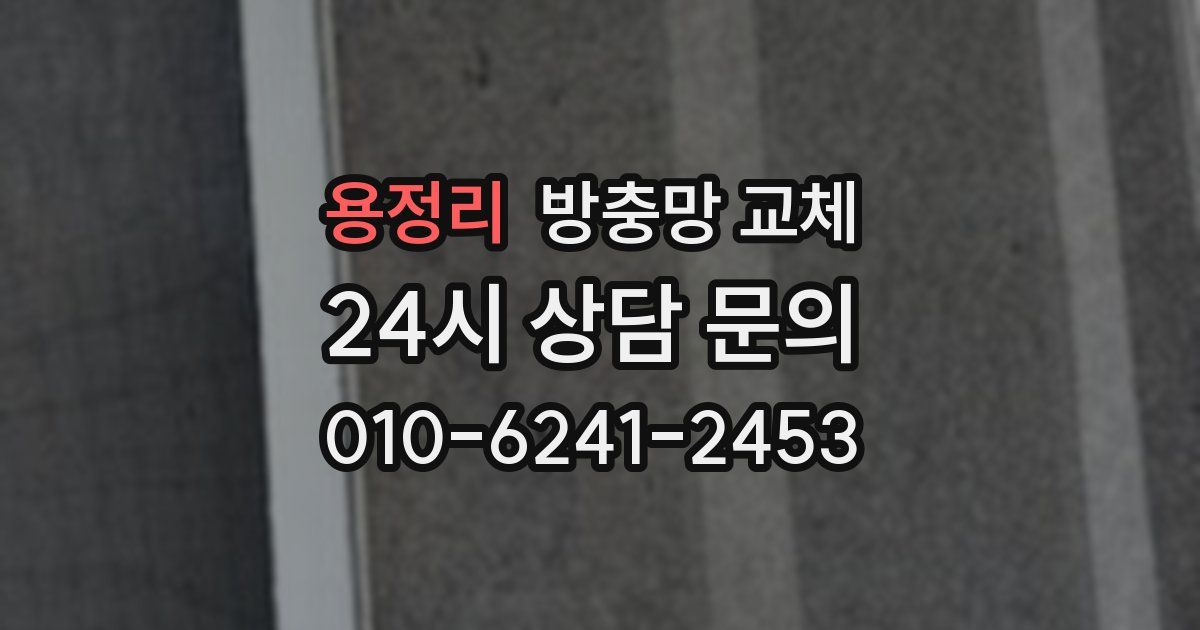 용정리 방충망 교체