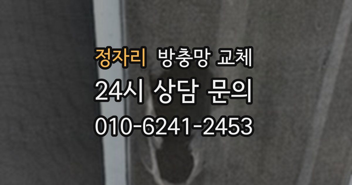 정자리 방충망 교체